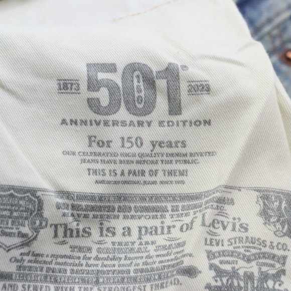 New Levi's 501 W33 L34 Men's Jeans Selvedge 150th Anniversary Special Edition - Picture 10 of 16